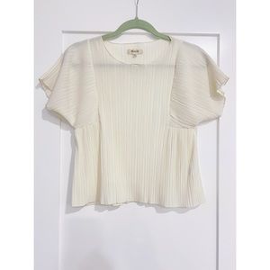 Madewell flowy blouse; White and Pink available, XXS